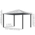 10' X 12' Hardtop Gazebo Canopy With Polycarbonate Roof, Aluminum Frame, Permanent Pavilion Outdoor Gazebo With Netting And Curtains For Patio, Garden, Backyard, Lawn, Deck Beige Polyester