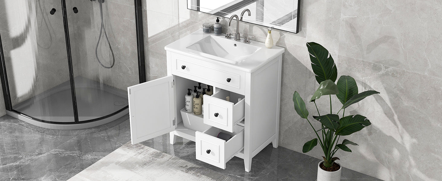 30" Bathroom Vanity With Sink Top, Bathroom