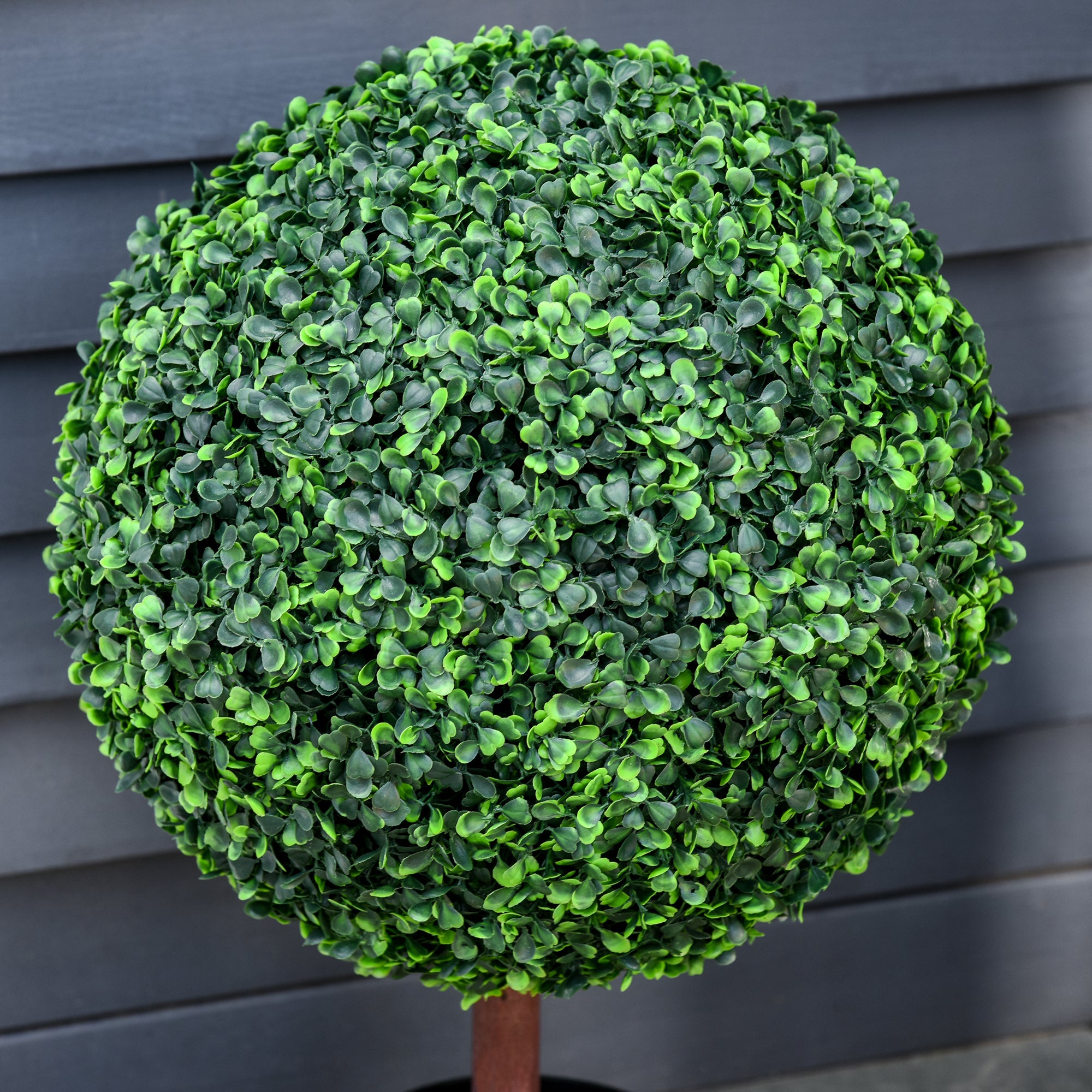 23.5" Artificial Boxwood Topiary Ball Tree, Fake
