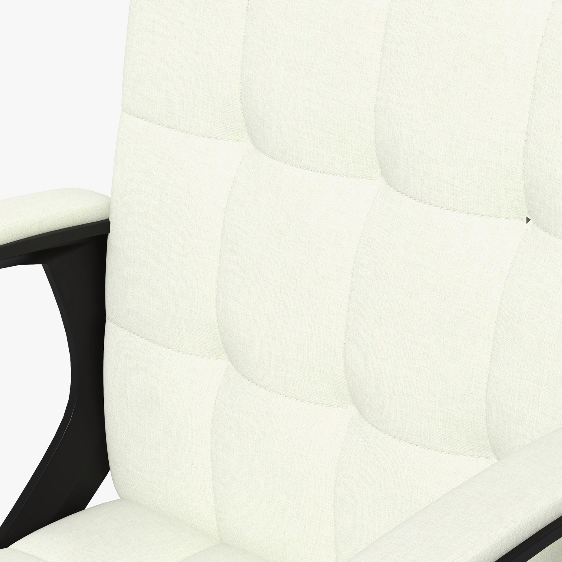 Fabric Office Chair, Computer Desk Chair, Swivel Task Chair With Arms, Adjustable Height, Swivel Wheels, Mid Back, Cream White Cream White Polyester