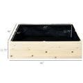 Wooden Raised Garden Bed Kit, Elevated Planter Box With Bed Liner For Backyard, Patio To Grow Vegetables, Herbs, And Flowers, 4' X 4' X 12