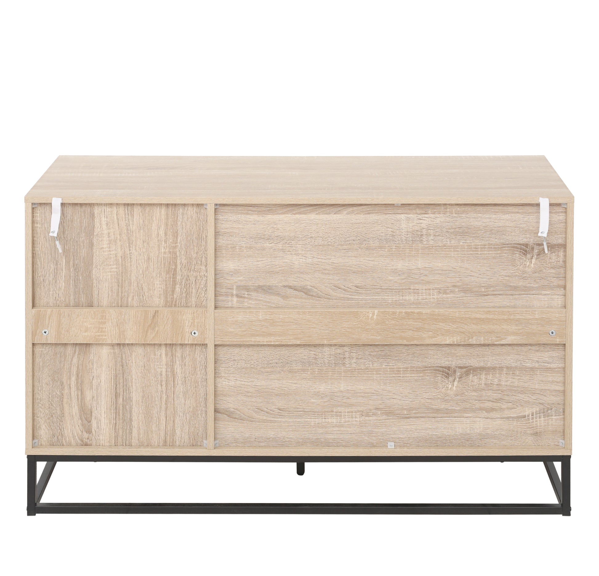 3 Door Cabinet, Accent Storage Cabinet, Suitable For Living Room, Bedroom, Dining Room, Study Natural Particle Board