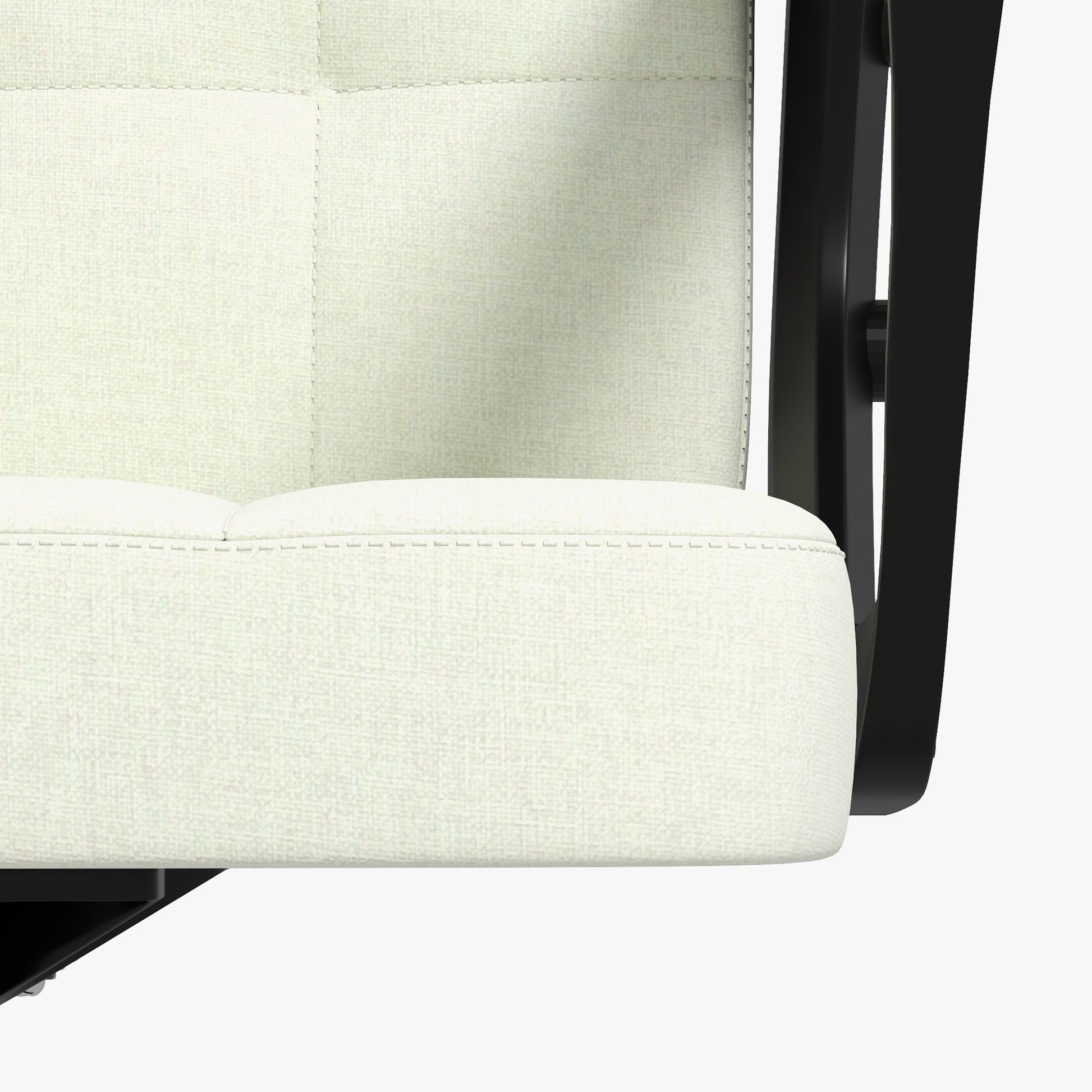 Fabric Office Chair, Computer Desk Chair, Swivel Task Chair With Arms, Adjustable Height, Swivel Wheels, Mid Back, Cream White Cream White Polyester