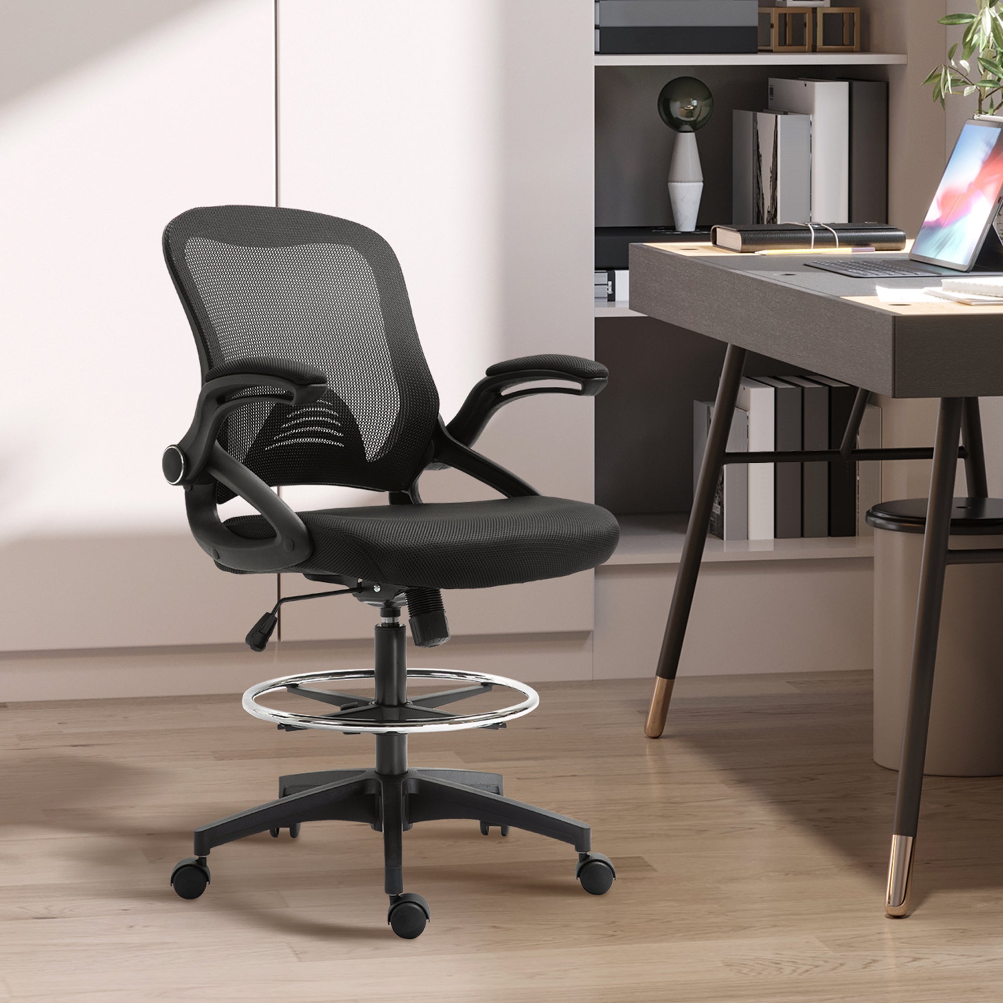 Mesh Drafting Chair, Tall Office Chair with