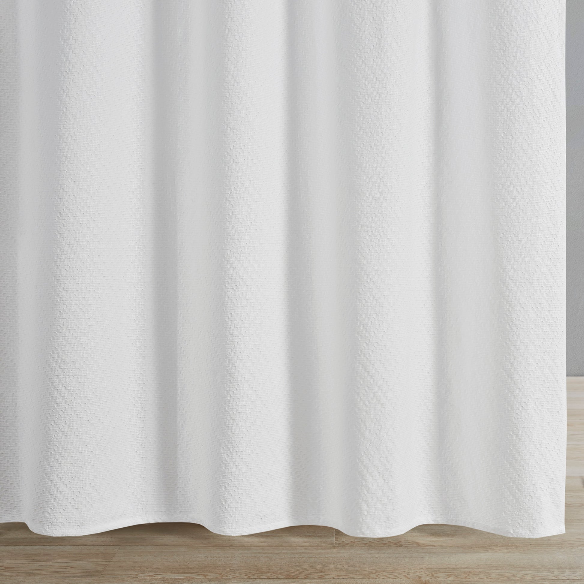 Matelasse Shower Curtain White Cotton