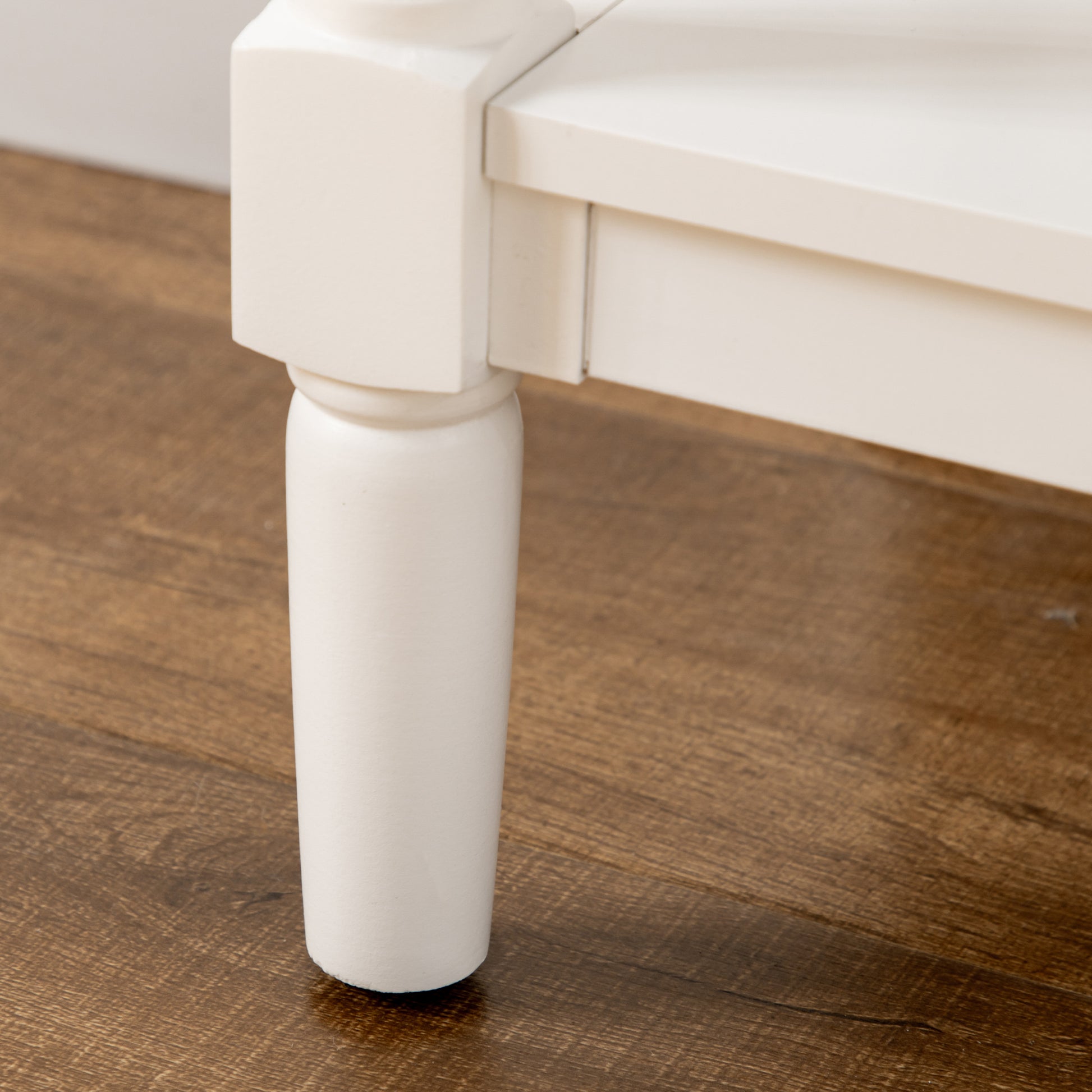 Console Table With Drawers, Vintage Entryway Table With 2 Drawers, Cabinets And Bottom Shelf, Retro Sofa Table For Living Room, Bedroom, White White Mdf