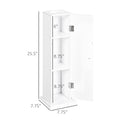 Toilet Paper Cabinet, Small Bathroom Corner Floor Cabinet With Doors And Shelves, Thin Storage Bathroom Organizer For Paper Shampoo, White White Engineered Wood