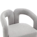 Coolmore 360 Degree Swivel Cuddle Barrel Accent Chairs, Round Armchairs With Wide Upholstered, Fluffy Fabric Chair For Living Room, Bedroom, Office, Waiting Rooms Light Gray Boucle Light Gray Foam Boucle