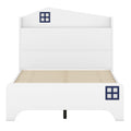 3 Pieces Bedroom Sets Twin Size House Bed With Storage Headboard, Wooden Nightstand And Storage Dresser,White White Wood