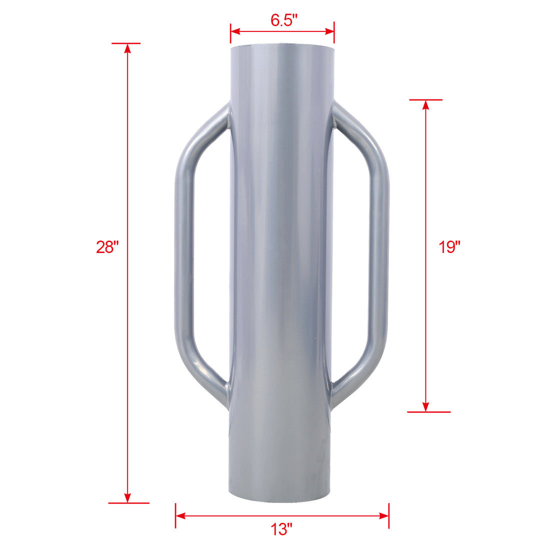 Iron Fence Post Driver, 37Lb Metal Fence Post Driver With Handle, Heavy Duty T Post Pounder Rammer For Installing Fence Post Grey Steel