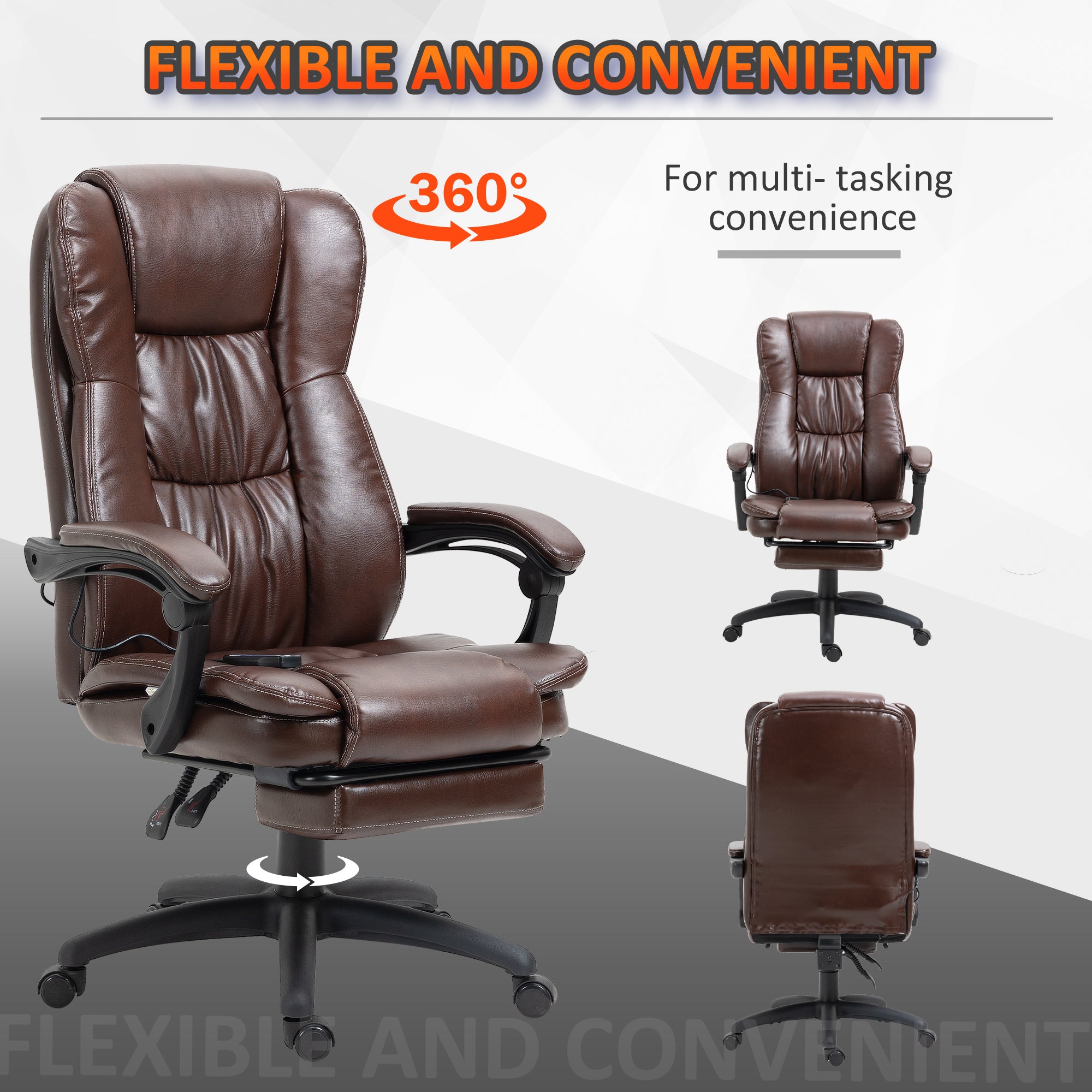 High Back Massage Office Chair with 6 Point