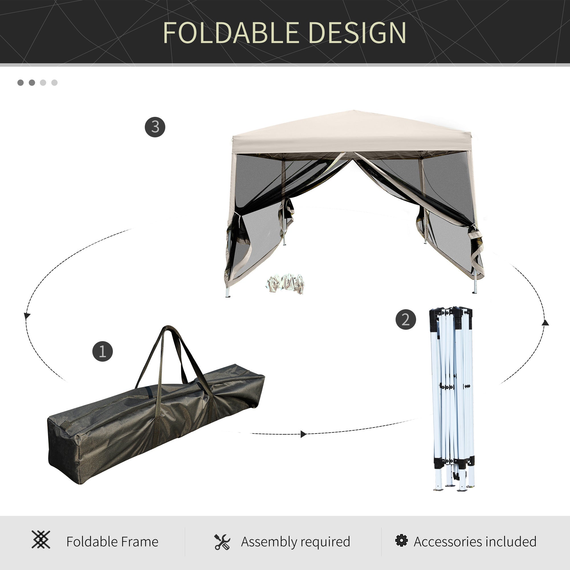 210d Oxford 10' x 10' Pop Up Canopy Tent with