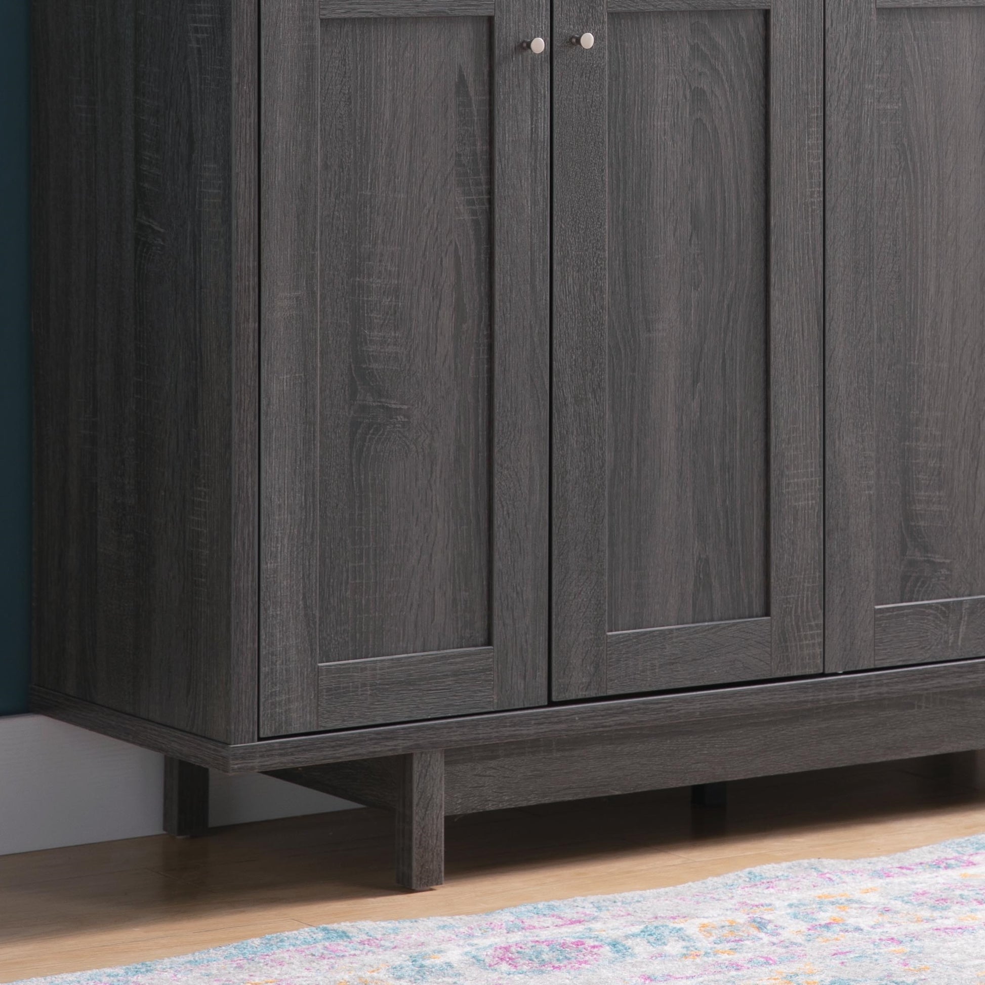 Buffet Four Door With Six Shelves Grey - Grey