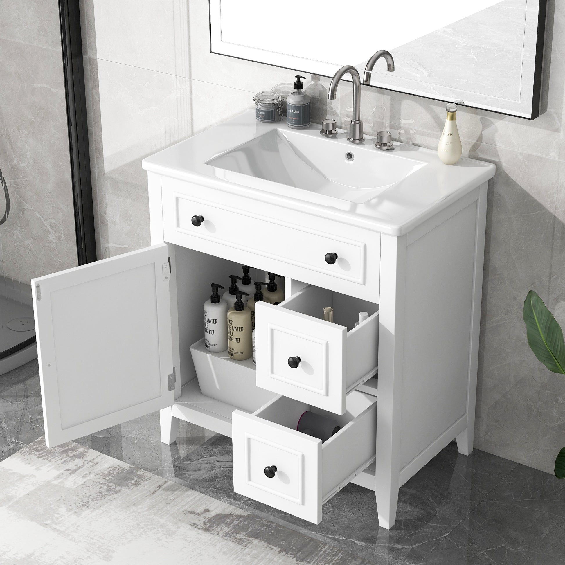 30" Bathroom Vanity With Sink Top, Bathroom