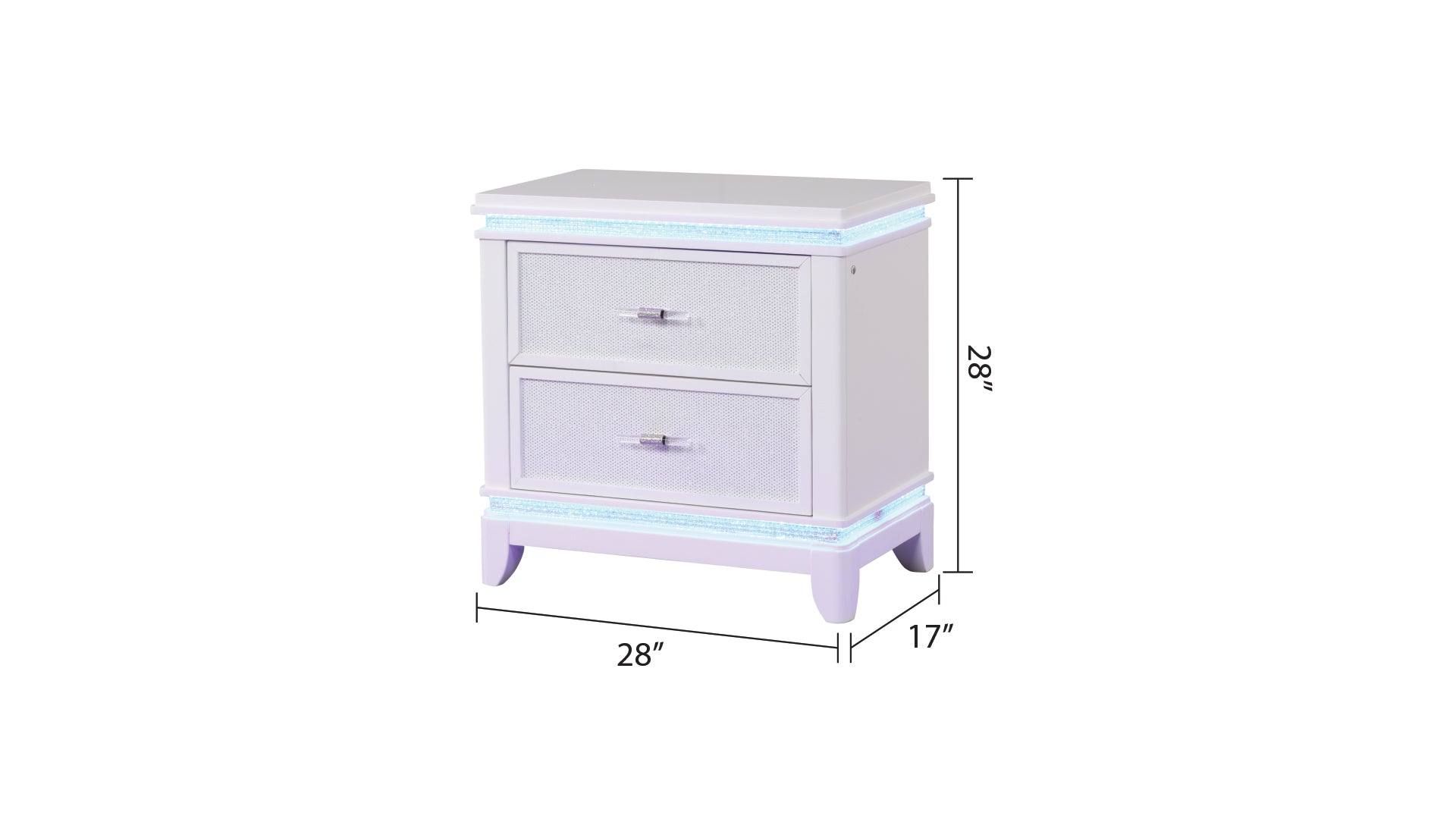 Opium Nightstand In Milky White White White 2 Drawers Bedroom Contemporary,Modern Drawers Wood