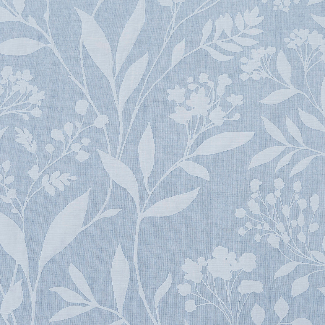 Floral Shower Curtain blue-cotton