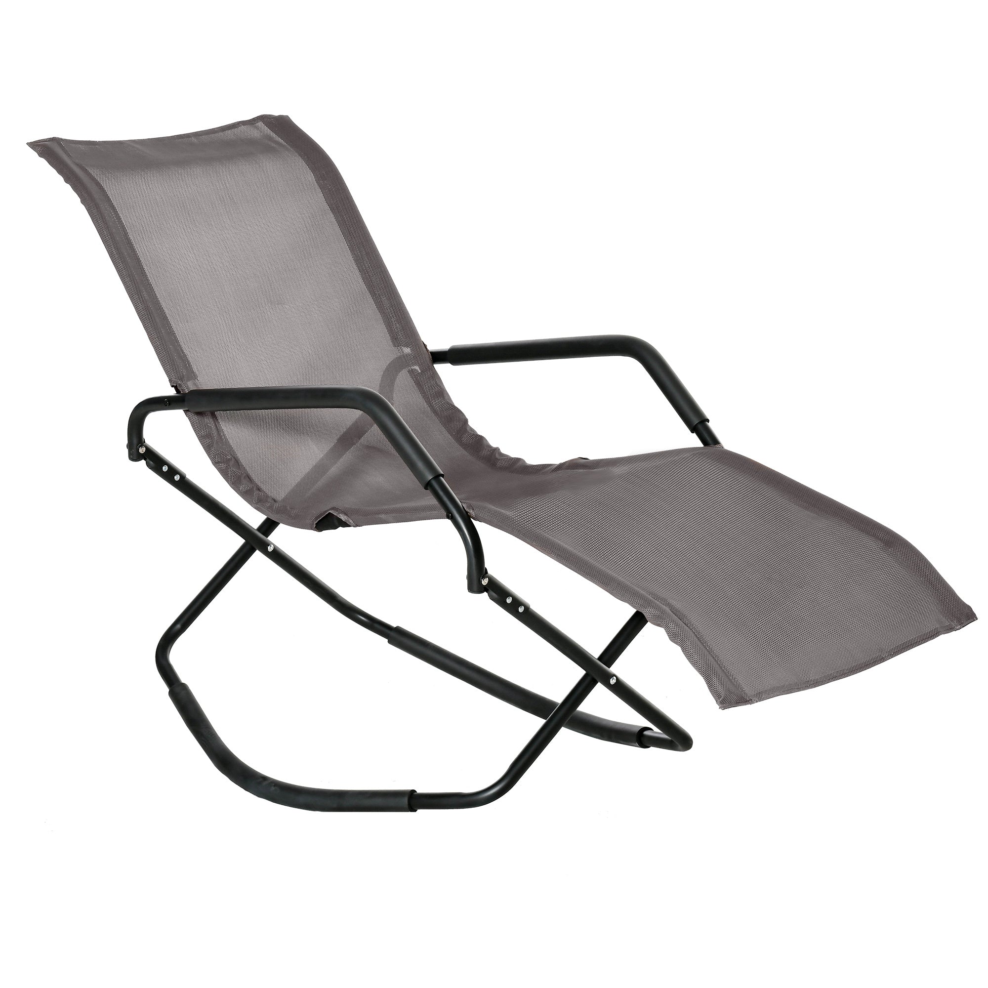 Rocking Sun Lounger, Chaise Lounge Rocker For Sunbathing, Sun Tanning,