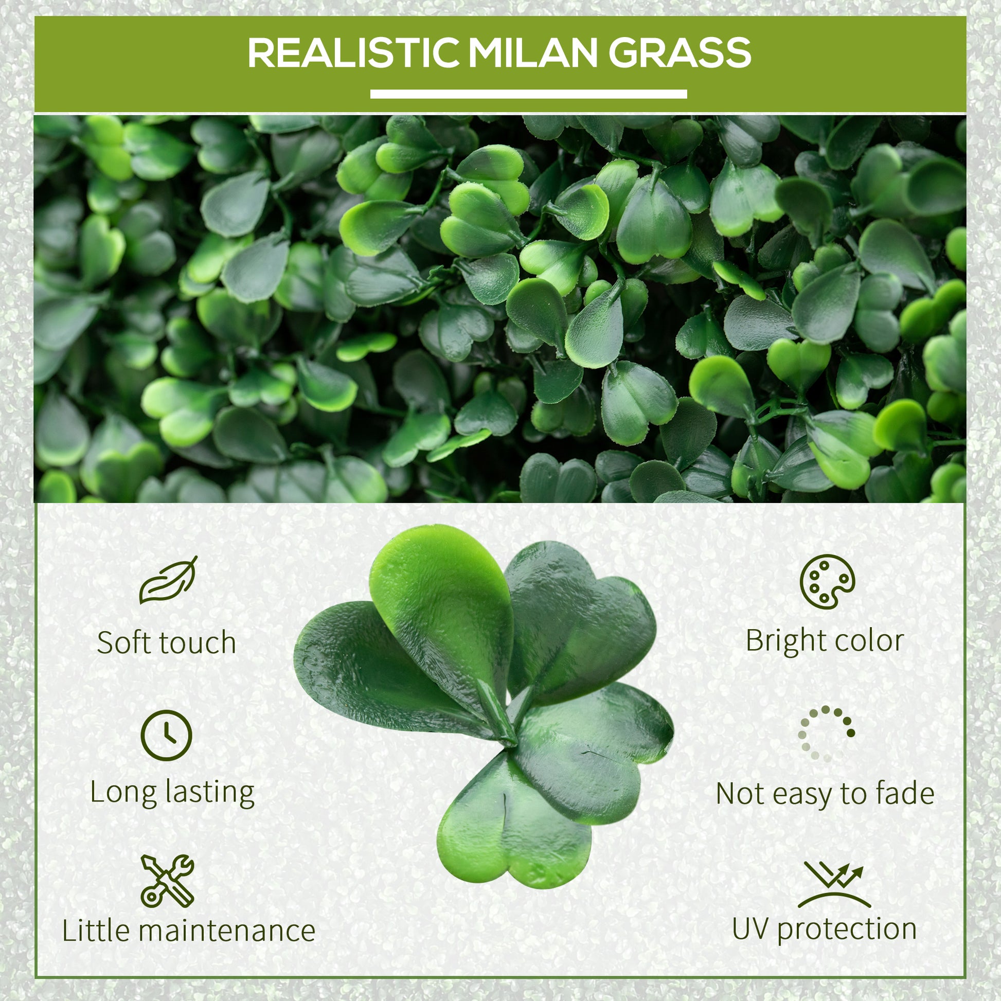 12 Pcs 20" X 20" Artificial Boxwood Panels Topiary Wall Greenery Backdrop, Privacy Hedge Screen Uv Protected 4Layer Roll Grass Panel Fence Decor Outdoor Indoor Garden Backyard, Light Green Green Polyethylene