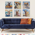 Frenchie Canvas Wall Art Frenchie Blue Multi Mdf