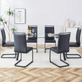 Table And Chair Set, 1 Table And 4 Chairs. Rectangular Glass Dining Table, 0.31 