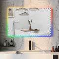 55X36 inch LED Bathroom Mirror with Lights Backlit RGB white-aluminium