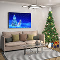 Framed Canvas Wall Art Decor Painting For Chrismas, Chrismas Tree With Cute Snowman Chrismas Gift Painting For Chrismas Gift, Decoration For Chrismas Eve Office Living Room, Bedroom Decor Ready To