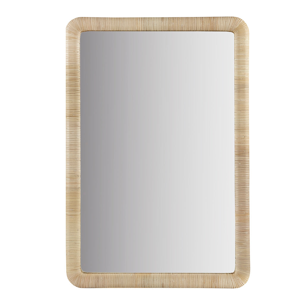Natural Rattan Rectangle Wall Mirror Natural See Below Natural Mdf