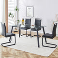 Table And Chair Set, 1 Table And 4 Chairs. Rectangular Glass Dining Table, 0.31 