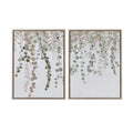 Eucalyptus 2 Piece Framed Canvas Wall Decor Set Green Wood