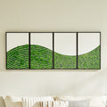 Wavemoss Metal Wall Art4Pcs Set Green Iron