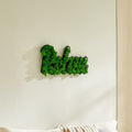 Relax Letter Art Moss Wall Decor Green Iron