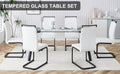 Table And Chair Set, 1 Table And 4 Chairs. Rectangular Glass Dining Table, 0.31 