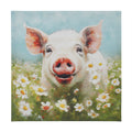 Pig Canvas Wall Art Pig Green Multi Mdf