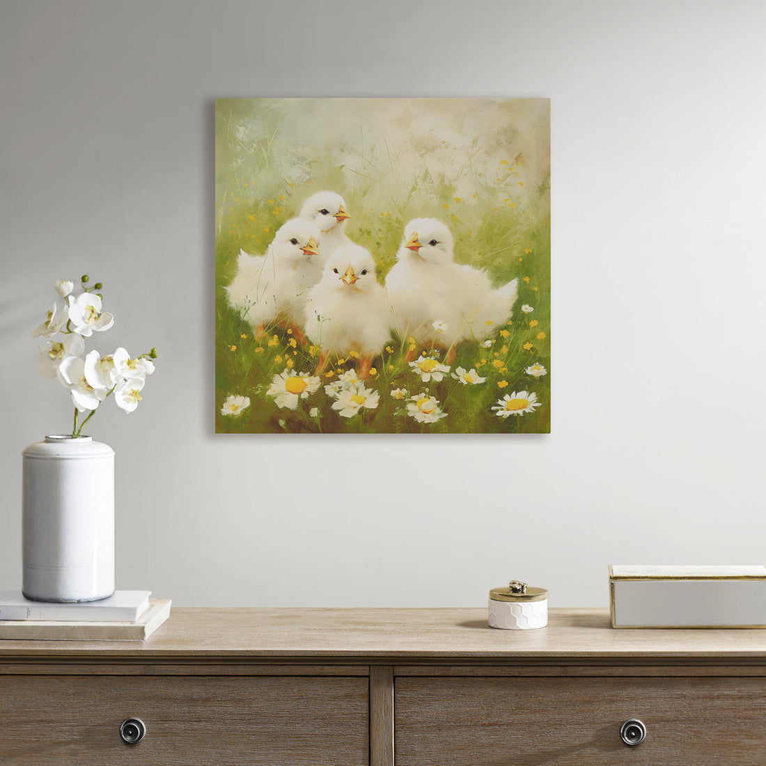 Chicks Canvas Wall Art Chicks Green Multi Mdf