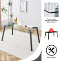 Modern Minimalist Rectangular Glass Dining Table With 0.31