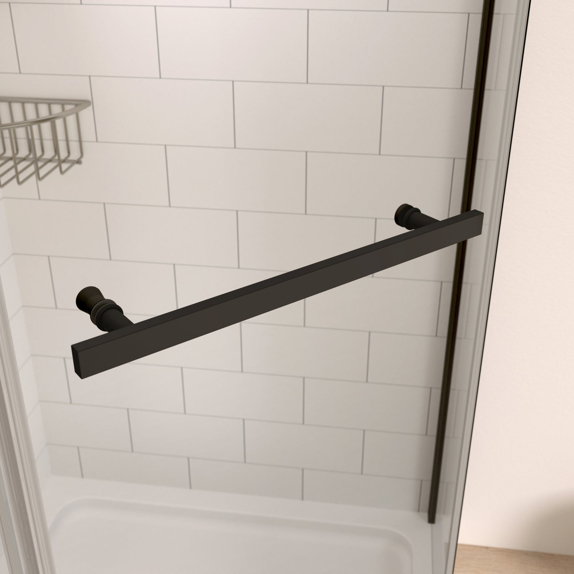 Pivot Shower Door, With 1 4" Tempered Glass, 34.75 In. X 72 In. Frameless Neo Angle Pivot Shower Enclosure In Matte Black Matte Black Bathroom Aluminium Alloy