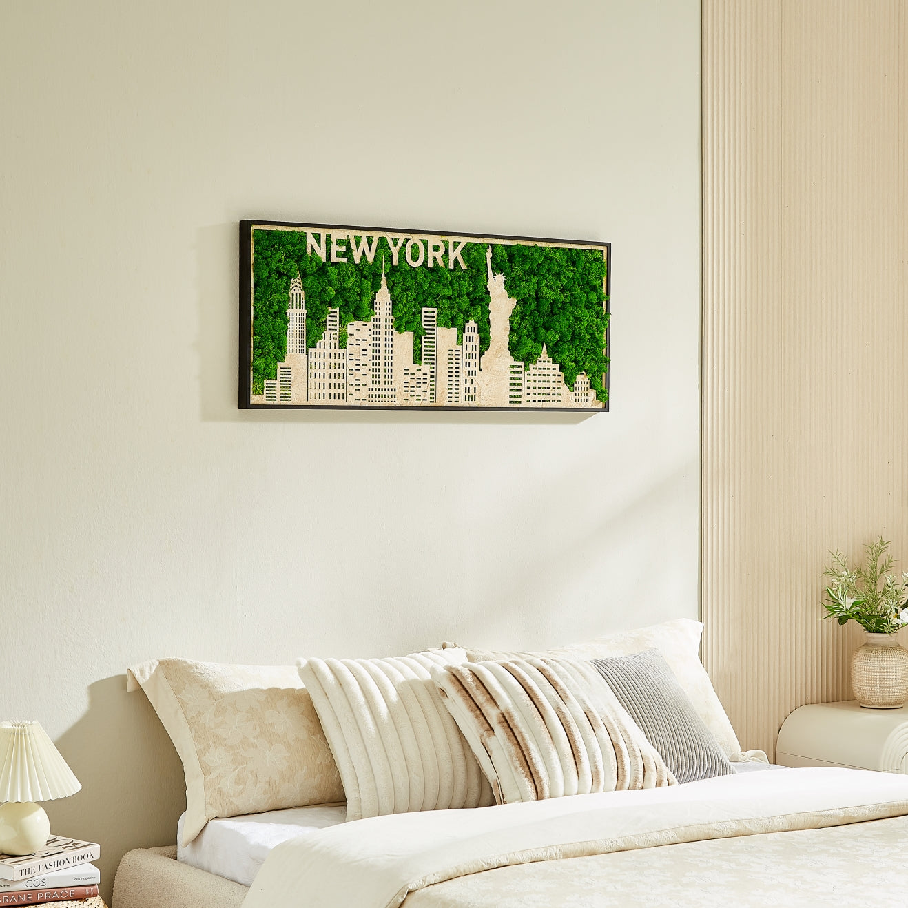 York Moss City Metal Wall Art Small Green Iron