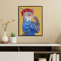 Rosie The Feline Framed Canvas Wall Art Rosie Feline Wood