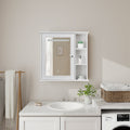 Bathroom Storage Mirror Cabinet Wall Mounted white-1-4-adjustable shelves-bathroom-wall