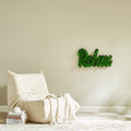 Relax Letter Art Moss Wall Decor Green Iron