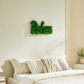 Relax Letter Art Moss Wall Decor Green Iron