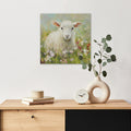 Lamb Canvas Wall Art Lamb Green Multi Mdf