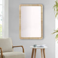 Natural Rattan Rectangle Wall Mirror Natural See Below Natural Mdf