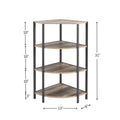 4 Tier Corner Open Shelf,Bookcase Freestanding