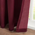 Pleat Curtain Panel With Tieback Only 1 Pc Panel Burgundy Polyester