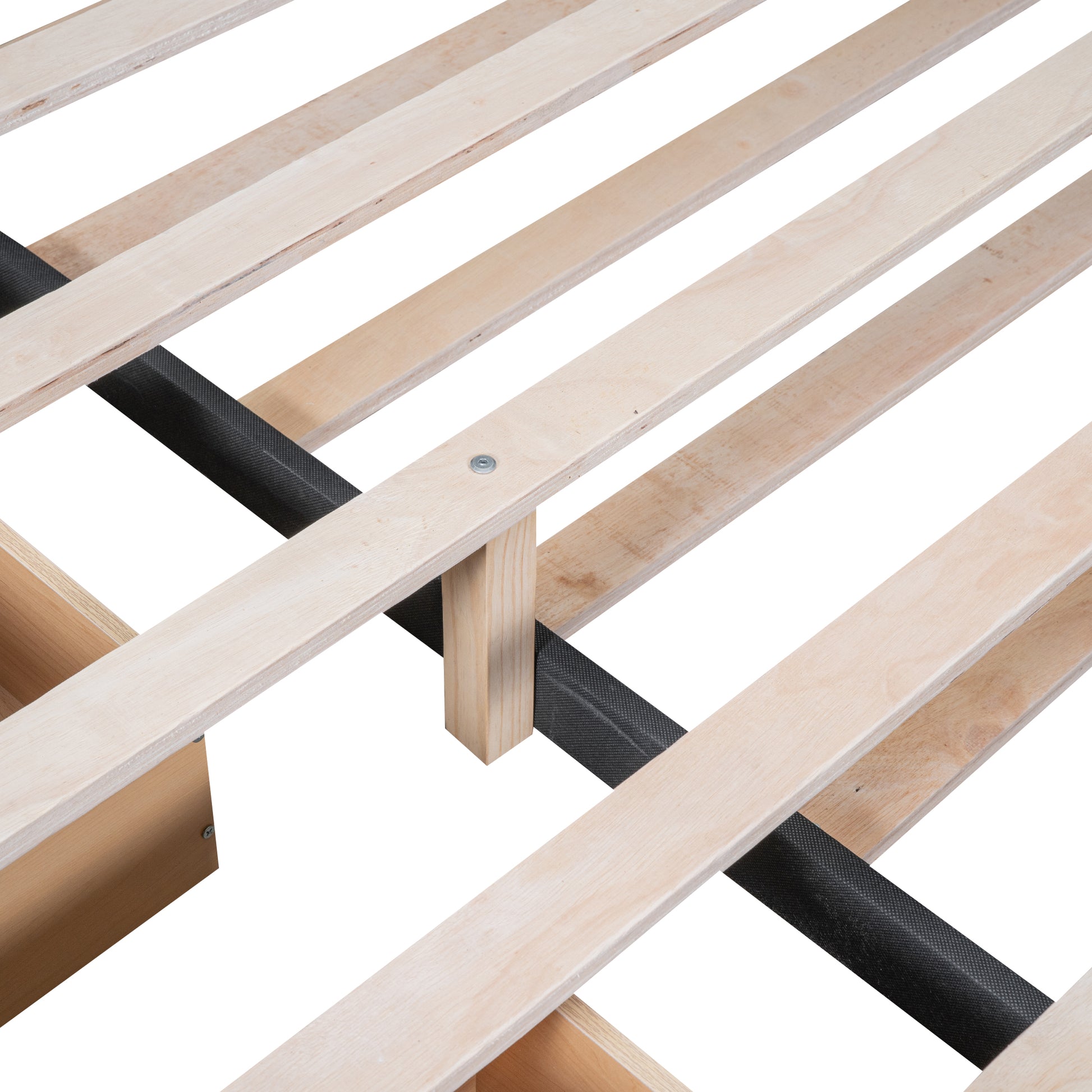 Queen Size Upholstered Platform Bed With Trundle And Drawers, Gray Queen Gray Upholstered