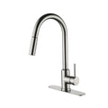 Kitchen Faucet With Pull Down Sprayer Brushed Nickel Stainless Steel