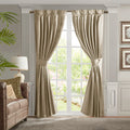 Pleat Curtain Panel With Tieback Only 1 Pc Panel Champagne Polyester