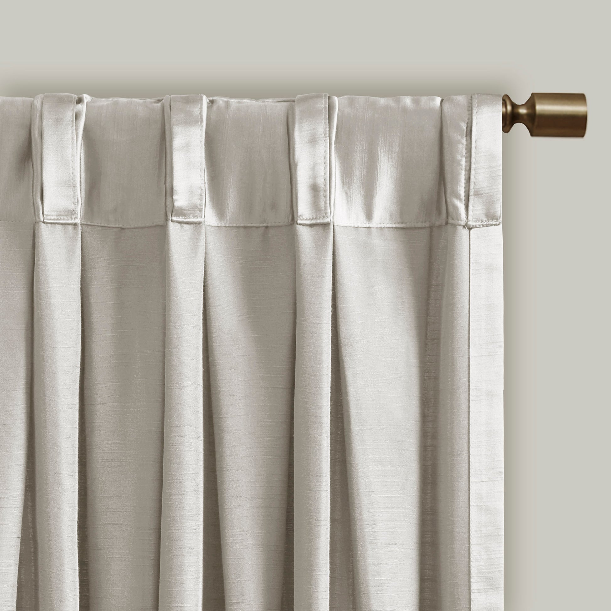 Pleat Curtain Panel With Tieback Only 1 Pc Panel White Polyester