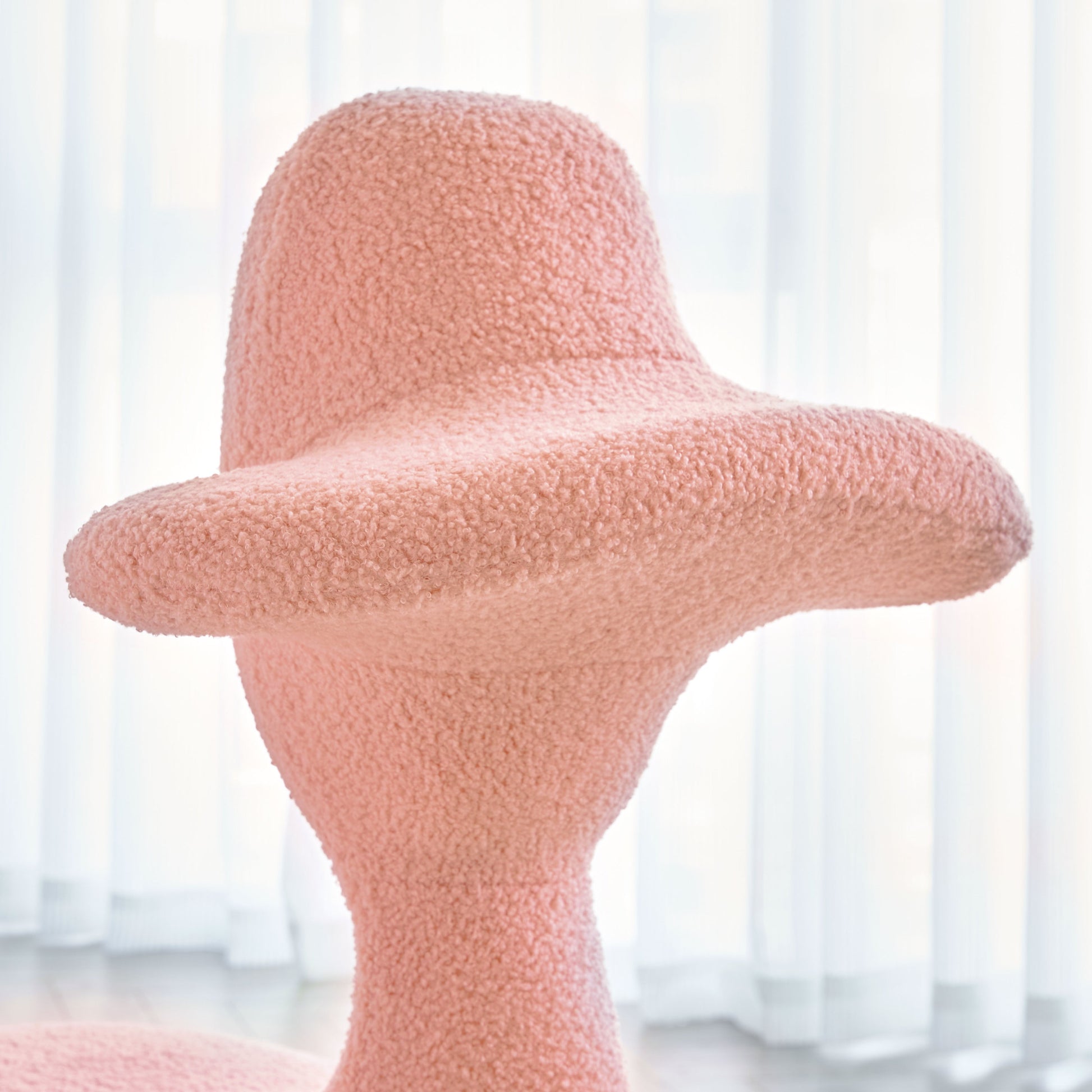 Sherpa Lamb Fabric Gaming Chair, Lambswool Fabric Upholstered Accent Chair For Gaming Room, Living Room, Bedroom Pink Foam